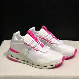 On Running Women's Over the Knee Boots - White and Pink